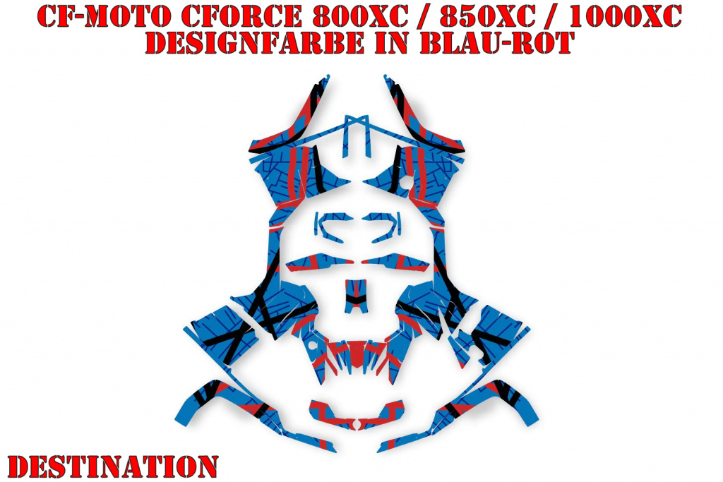 Destination Blue-Red for CF-Moto CForce 800/820/850/1000 XC/DLX ab 2018+