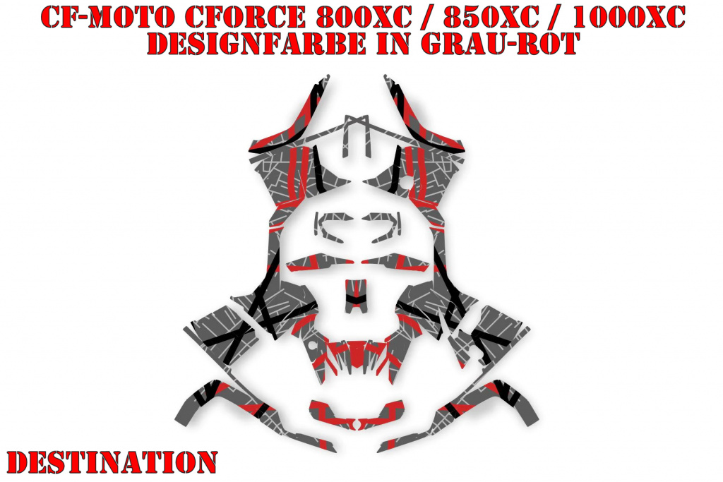 Destination Grey-Red for CF-Moto CForce 800/820/850/1000 XC/DLX ab 2018+