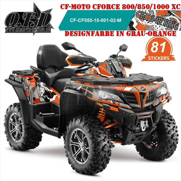 Geometric Grey-Orange for CF-Moto CForce 800/820/850/1000 XC/DLX up 2018+