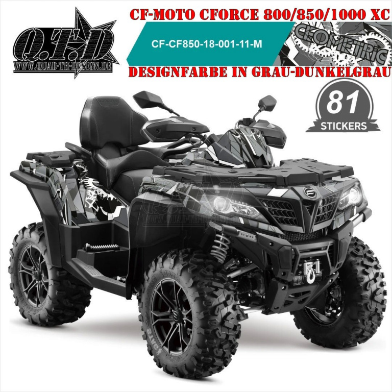 Geometric Grey-Dark Grey for CF-Moto CForce 800/820/850/1000 XC/DLX ab 2018+