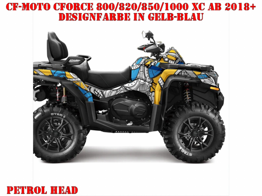 Petrol Head Yellow-Blue for CF-Moto CForce 800/820/850/1000 XC/DLX ab 2018+