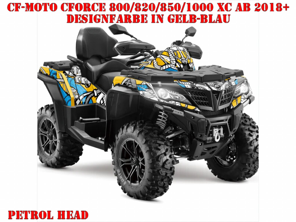 Petrol Head Yellow-Blue for CF-Moto CForce 800/820/850/1000 XC/DLX ab 2018+