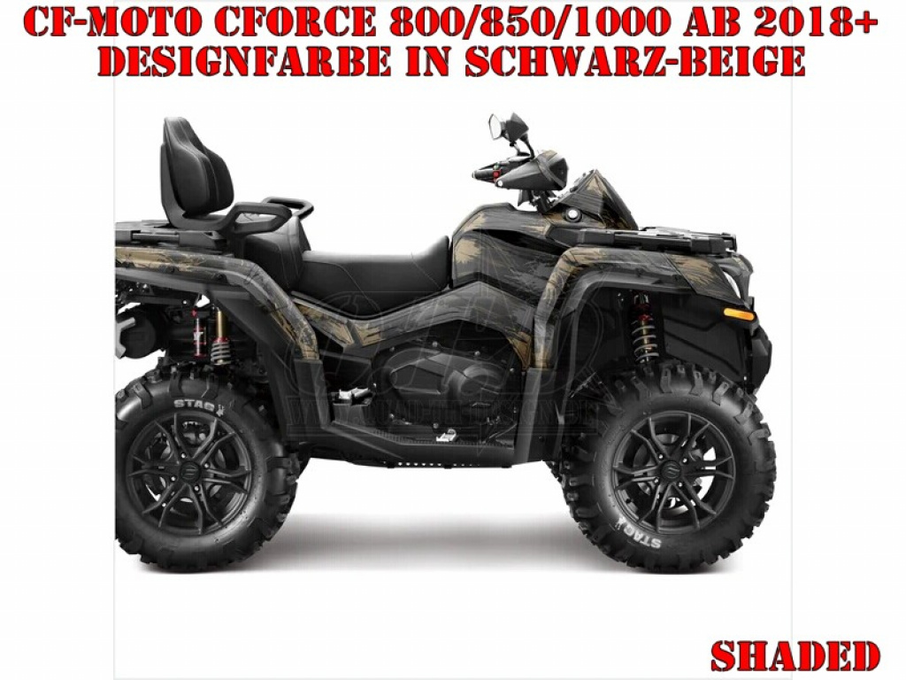 Shaded Black-Beige for CF-Moto CForce 800/820/850/1000 XC/DLX up 2018+