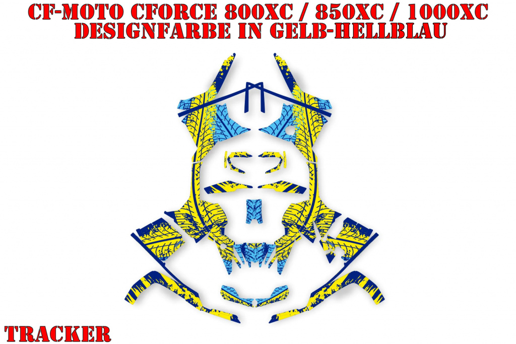 Tracker Yellow-Light Blue for CF-Moto CForce 800/820/850/1000 XC/DLX ab 2018+