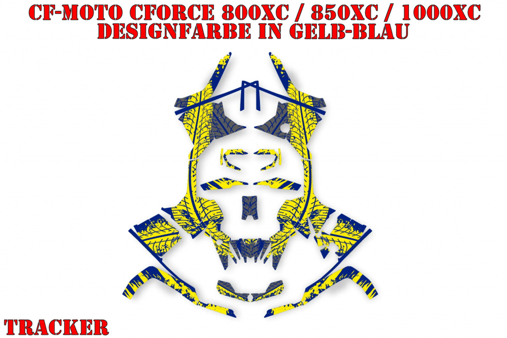 Tracker Yellow-Blue for CF-Moto CForce 800/820/850/1000 XC/DLX ab 2018+