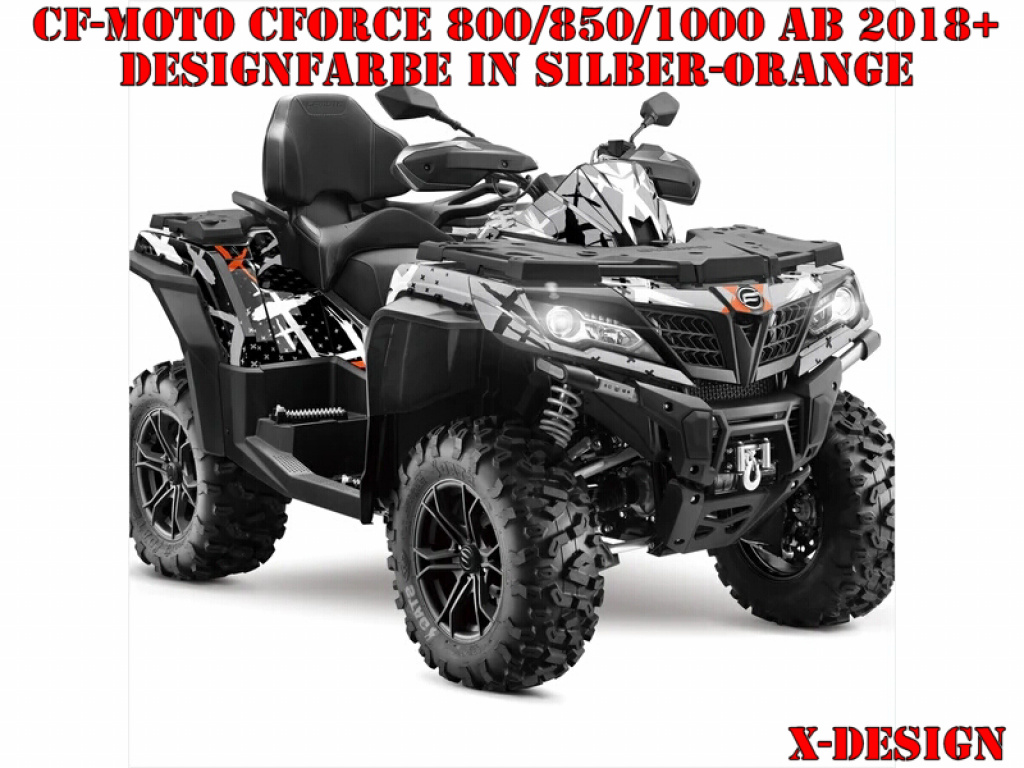 X-Design Silver-Orange for CF-Moto CForce 800/820/850/1000 XC/DLX ab 2018+