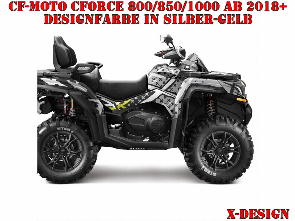 X-Design Silver-Yellow for CF-Moto CForce 800/820/850/1000 XC/DLX ab 2018+