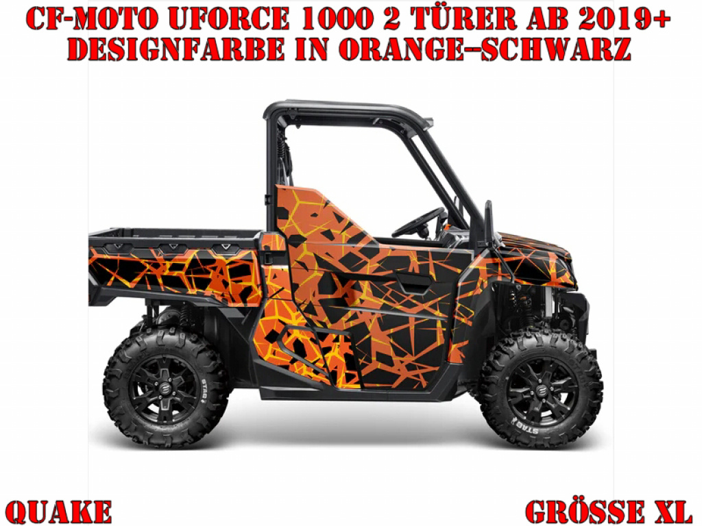 Quake Orange-Black XL Version for CF-Moto UForce 1000 2 Doors