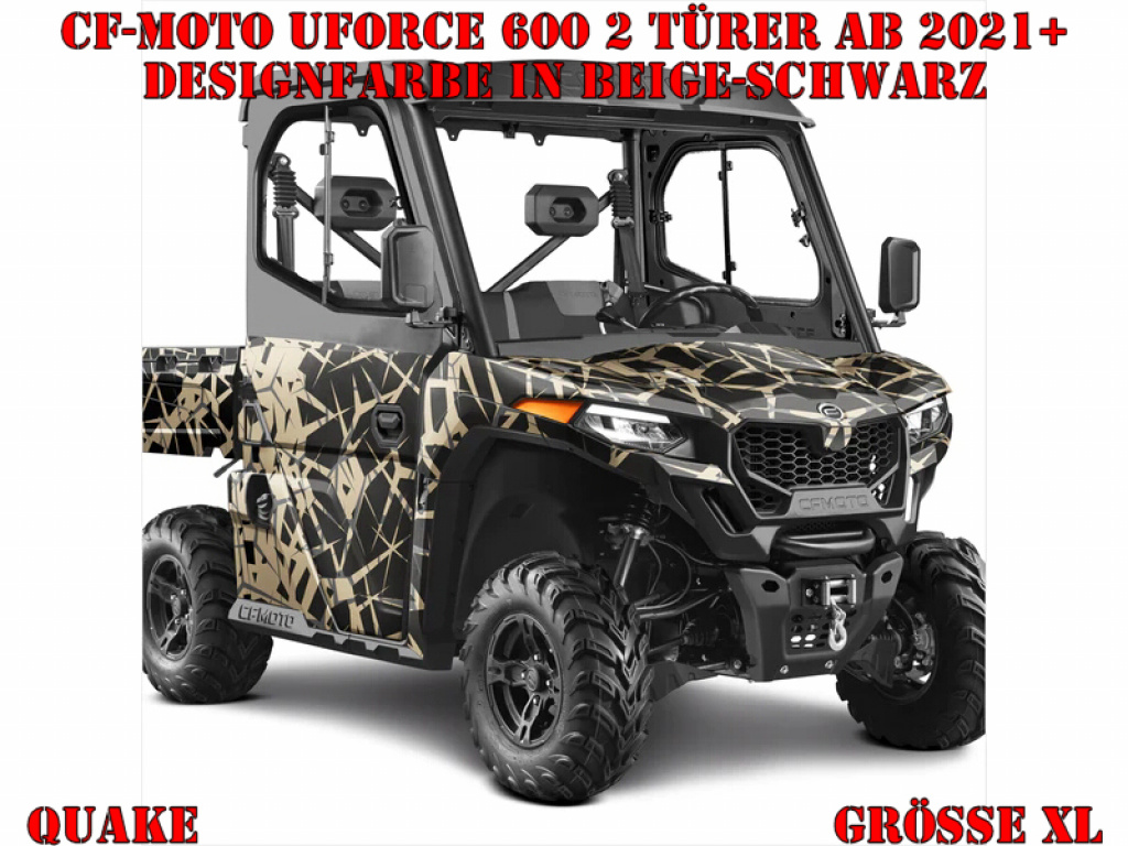 Quake Beige-Black XL Version for CF-Moto UForce 600 2 Doors