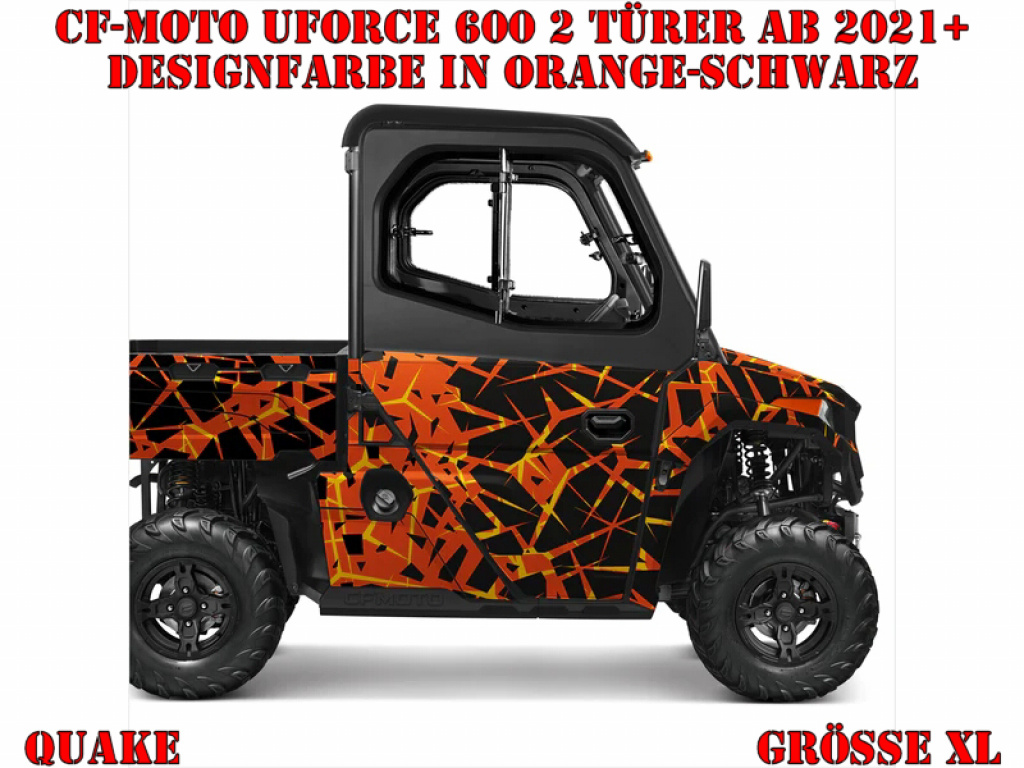 Quake Orange-Black XL Version for CF-Moto UForce 600 2 Doors