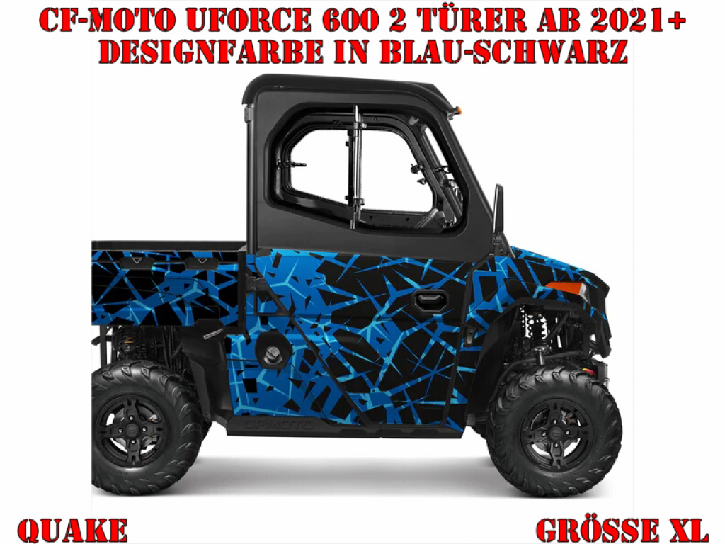 Quake Blue-Black XL Version for CF-Moto UForce 600 2 Doors