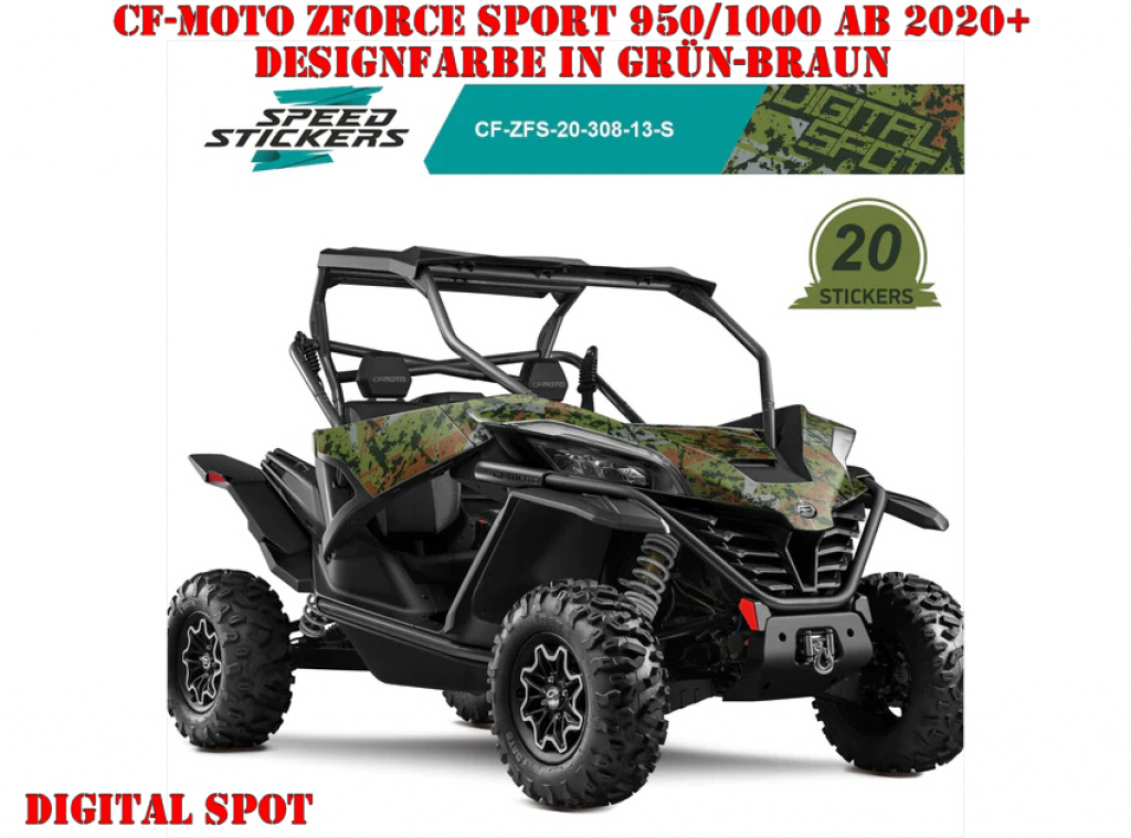 Digital Spot Green-Brown for CF-Moto ZForce Sport 950/1000