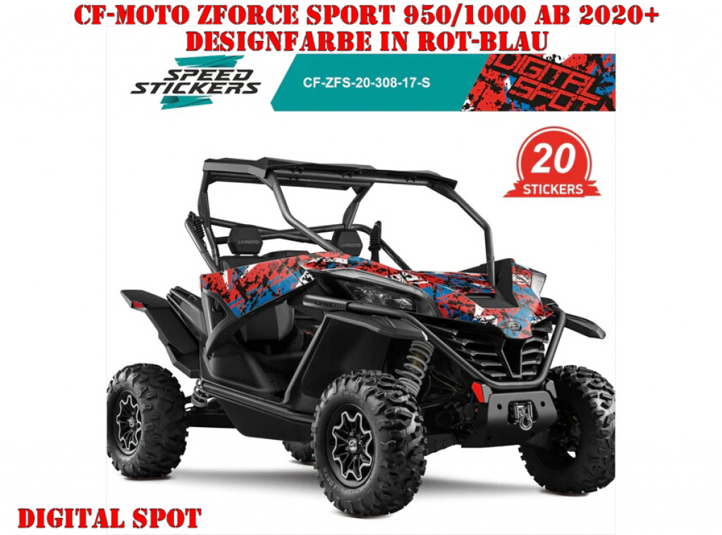 Digital Spot Red-Blue for CF-Moto ZForce Sport 950/1000