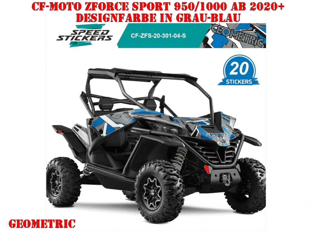 Geometric Grey-Blue for CF-Moto ZForce Sport 950/1000