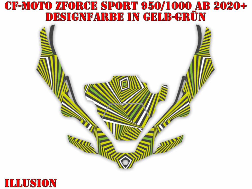 Illusion Yellow-Green for CF-Moto ZForce Sport 950/1000
