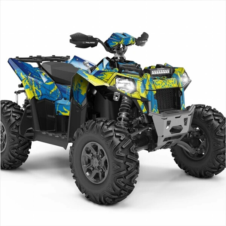 Shaded Blue-Yellow for Polaris Scrambler XP 850, XP 1000, XP 1000-S