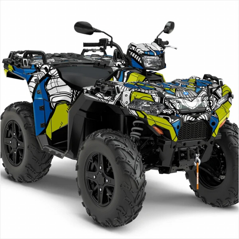 Petrol Head Blau-Gelb XL Version für Polaris Sportsman 850/XP 1000/ XP 1000-S
