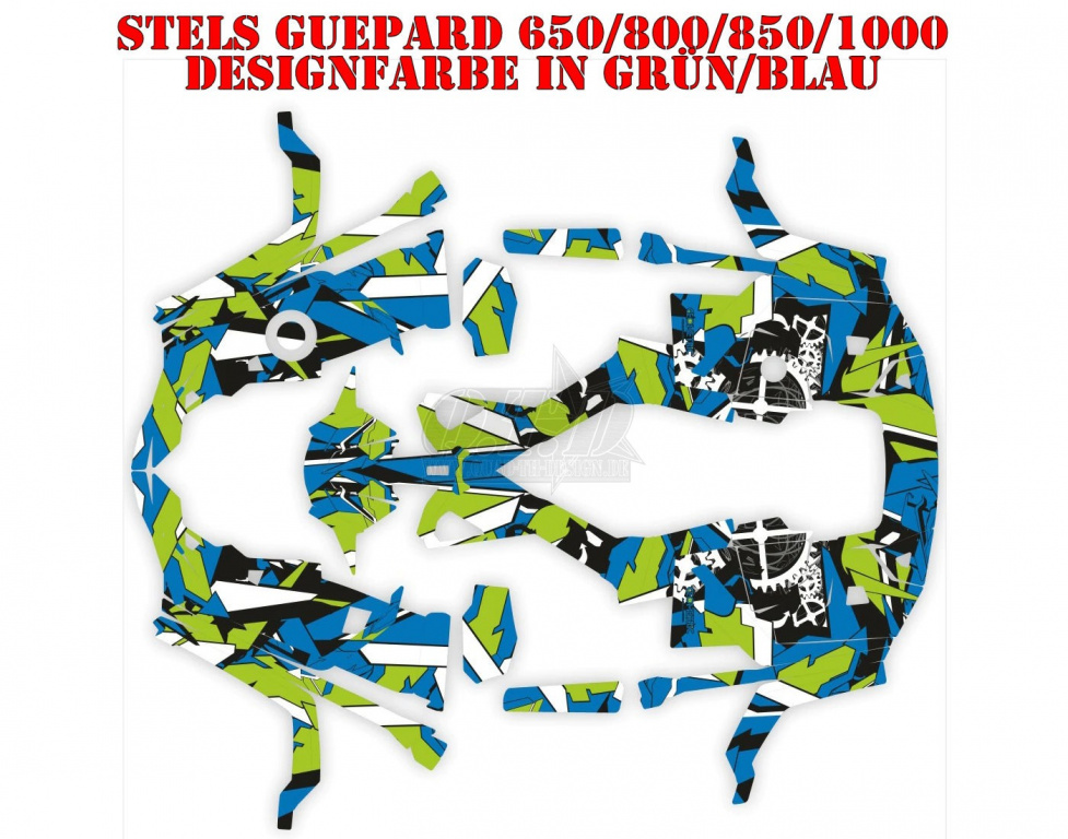Geometric Green-Blue for Stels Guepard 650/800/850/1000