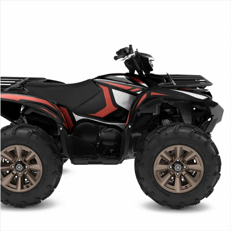 Simple Schwarz-Rot M Version für Yamaha Grizzly ﻿700 2016+