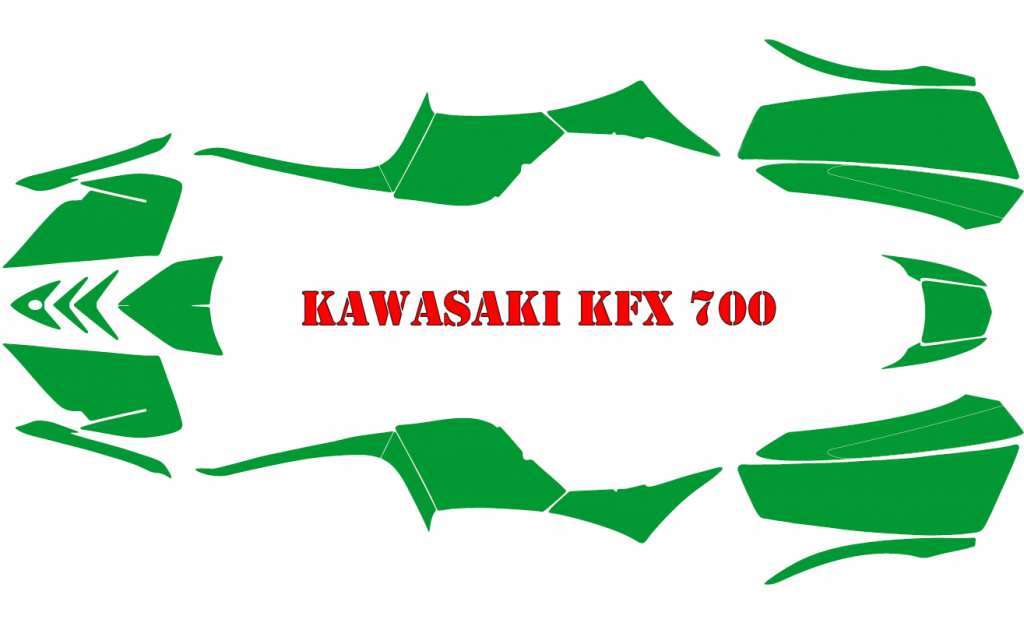 ´Kawasaki KFX 700 Vector-Template für die 50, 300 Crosser, Supermoto, 400, 450, 450 SM