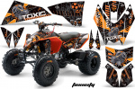 Toxicity Background = Black, Design color = Orange for KTM SX 450 Quad