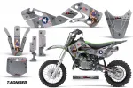 T-Bomber Silber mit Nummernfeldern für Kawasaki KX65 2002-2018