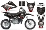 Bone Collector Schwarz mit Nummernfeldern für Kawasaki KLX110 2010-2021