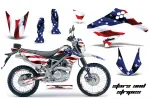 Stars and Stripes mit Nummernfeldern für die Kawasaki KLX125 D-Tracker 2010-2016