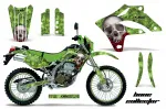 Bone Collector Grün mit Nummernfeldern für Kawasaki KLX250 2004-2007
