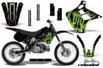 SilverStar - Reloaded Hintergrund = Schwarz, Designfarbe = Grün ohne Nummernfeldern für Kawasaki KX125/250 1990-1991