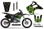 SilverStar - Reloaded Hintergrund = Schwarz, Designfarbe = Grün mit Nummernfeldern für Kawasaki KX125/250 1992-1993
