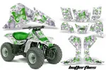 Butterfly Hintergrund = Weiß, Designfarbe = Grün für Kawasaki KFX 80 2003-2006