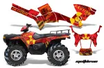 Meltdown Background = Red, Design color = Yellow for Polaris Sportsman 800/700/500 05-10