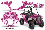 Butterfly Background = Pink, Design color = White for Polaris Sportsman ACE 325/570 14-16
