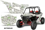 Butterfly Hintergrund = Weiß, Designfarbe = Grün für Polaris RZR 1000 XP 2 Türer 13-18