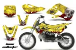 Bone Collector Gelb mit Nummernfeldern für Suzuki DRZ 110 All Years