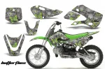 Butterfly Hintergrund = Silber, Designfarbe = Grün mit Nummernfeldern für Suzuki DRZ 110 All Years