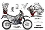 Bone Collector Weiß mit Nummernfeldern für Suzuki RMX 250S 1996-1998