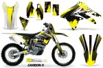 Carbon-X Gelb mit Nummernfeldern für Suzuki RMX 450Z 2009-2017
