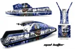 Mad-Hatter Background = Blue, Design color = White for Yamaha Superjet (Square Nose)