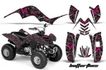 Butterfly Hintergrund = Schwarz, Designfarbe = Pink für Yamaha Raptor 80