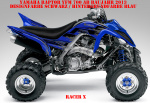 Racer-X Hintergrundfarbe = Blau, Designfarbe = Schwarz für Yamaha Raptor YFM 700 R up 2013+