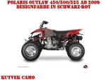 Beispiel Bild für die Farben, Camo Schwarz-Rot für Polaris Outlaw 450/500/525 ab 2009+