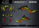 SO15415 fluoreszierende Farbe mit einem Frozen Laminat für Yamaha Raptor YFM 700R 2013+
