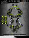 SO9647 printed on holographic foil and with fluo color for KTM XC 525