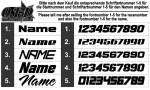 Fonts for the Race # and Name #, Please select Font number for the Race # and Name #