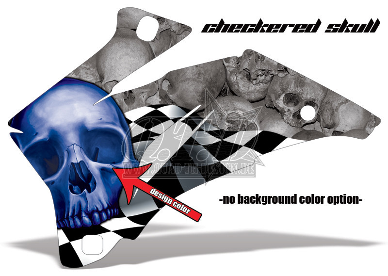 Checkered Skull für Polaris ATV