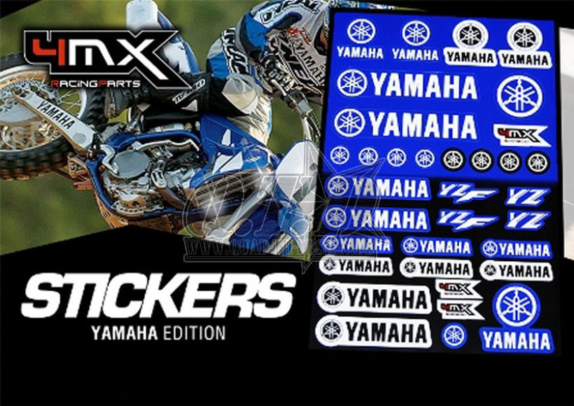 4MX Racing Parts Sticker Set Yamaha