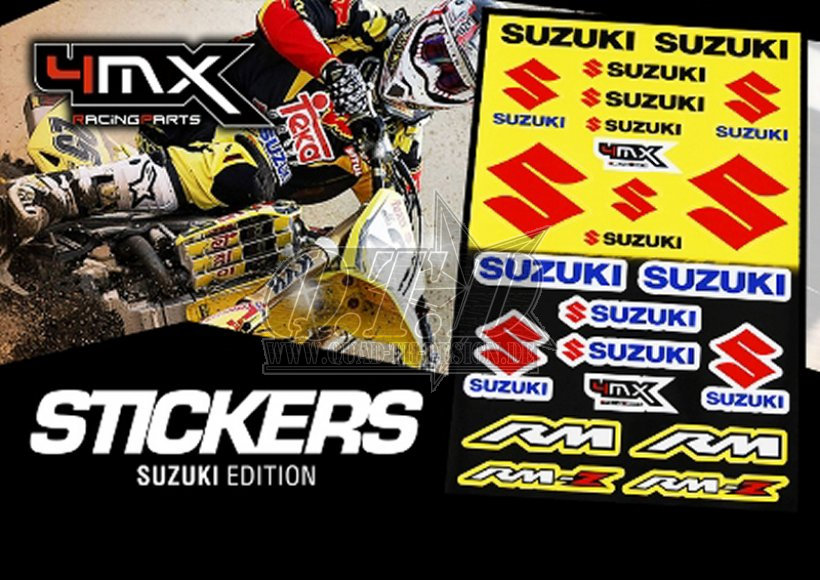 4MX Racing Parts Sticker Set Suzuki