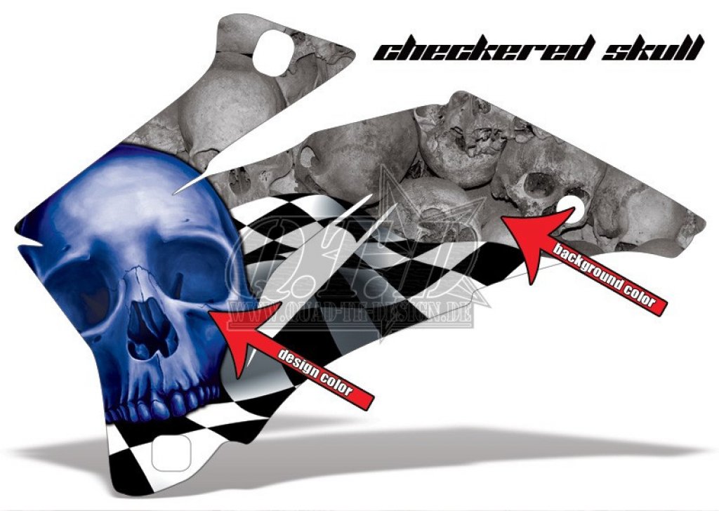 Checkered Skull für Yamaha ATVs ab 2015+